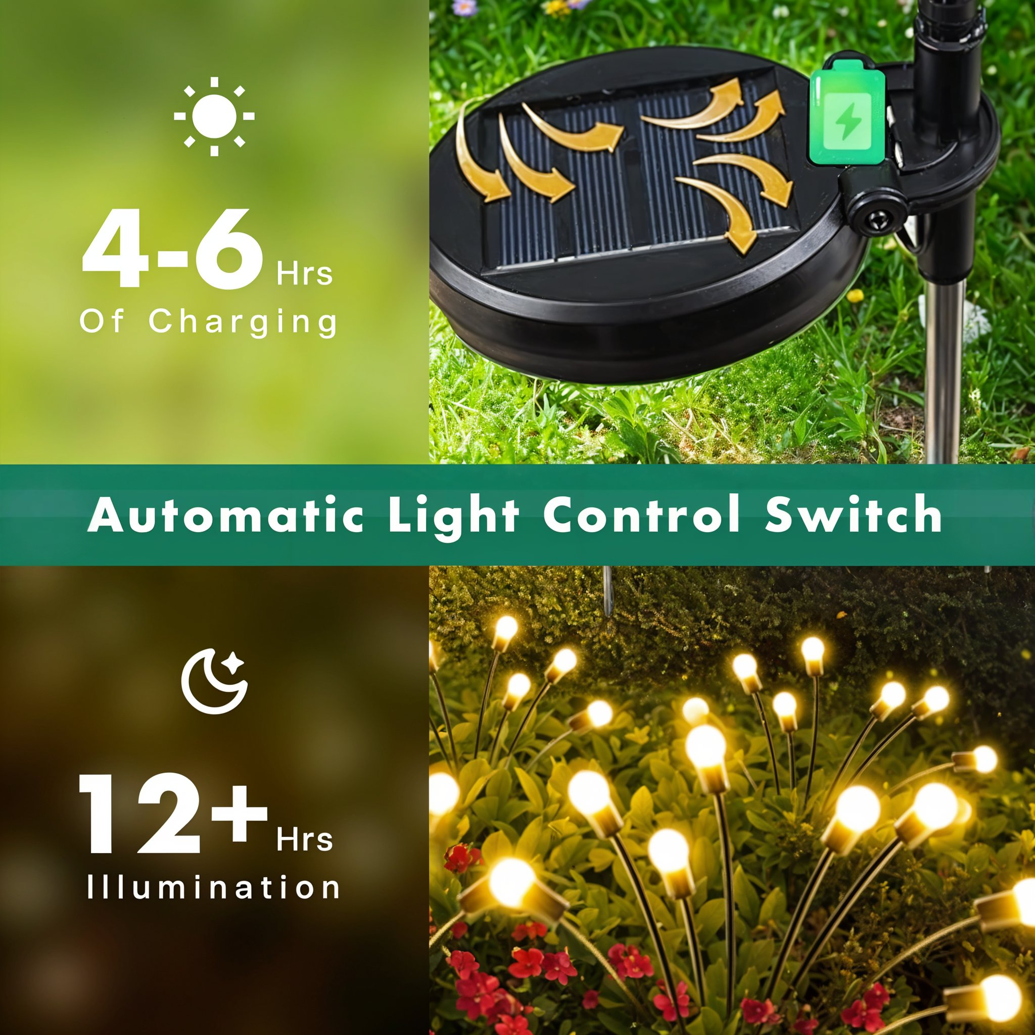 Luci da giardino danzanti a energia solare | 2 pz.