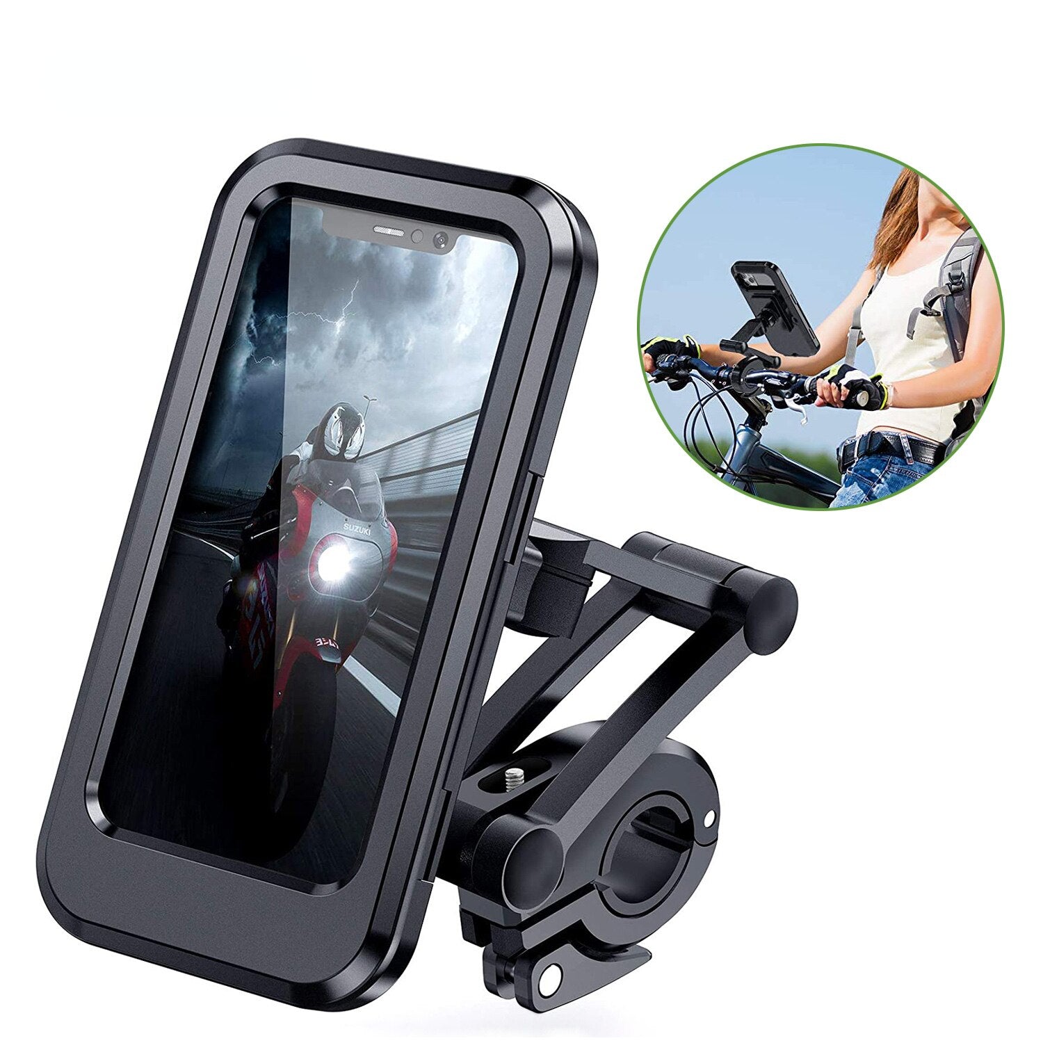Supporto per telefono impermeabile per bicicletta