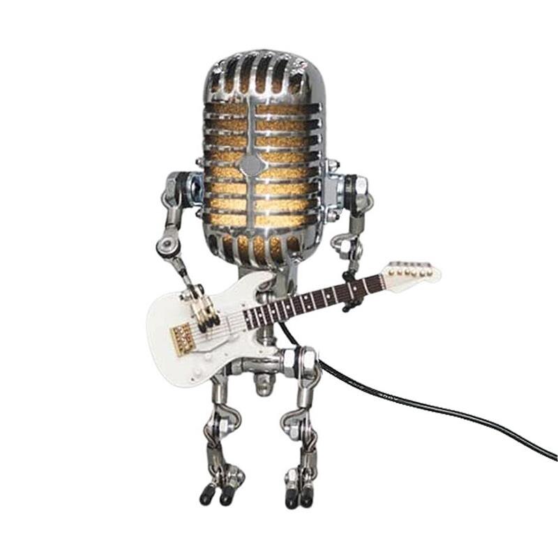 Unik robot-guitarformet LED-lampe
