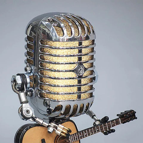 Unik robot-guitarformet LED-lampe