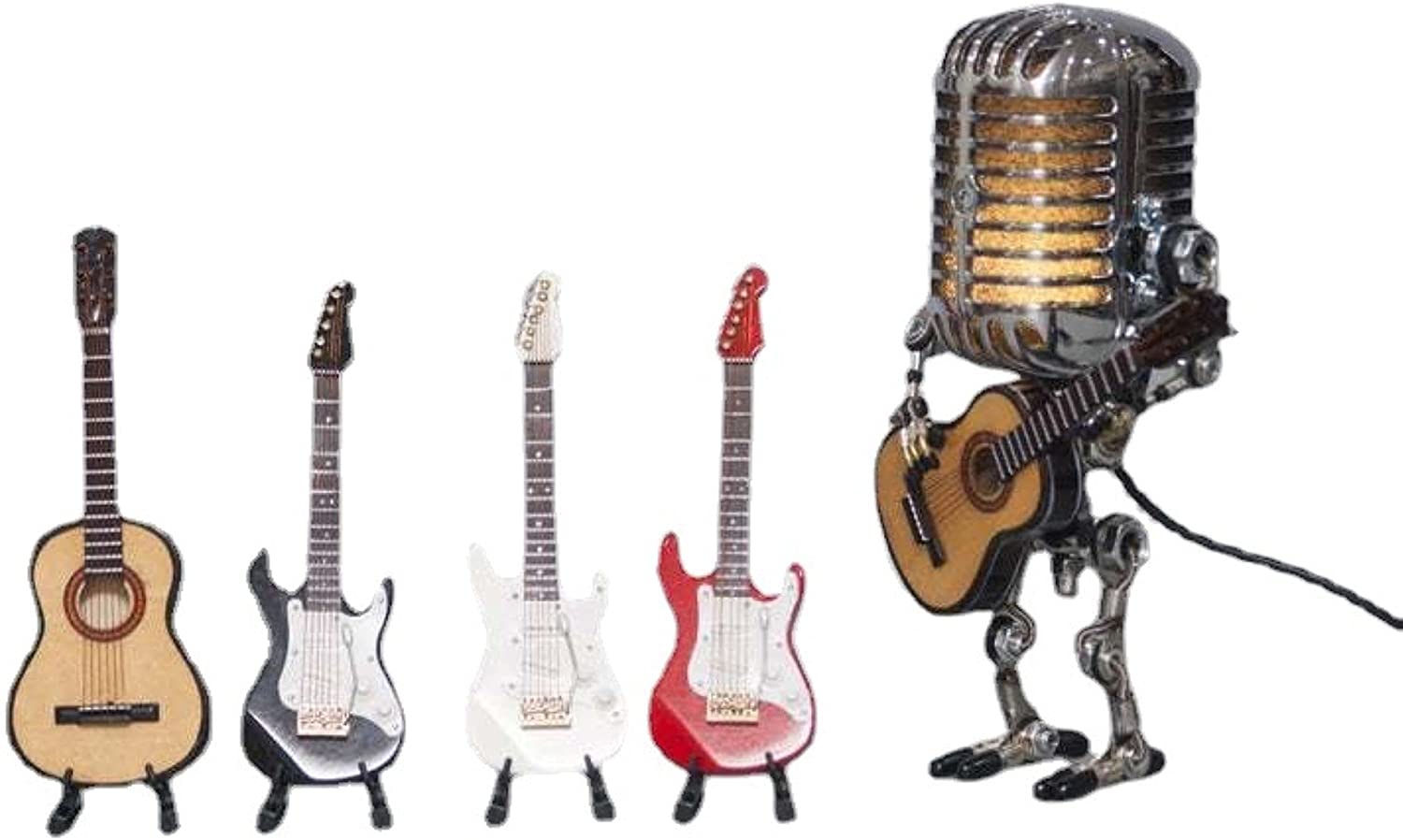 Unik robot-guitarformet LED-lampe